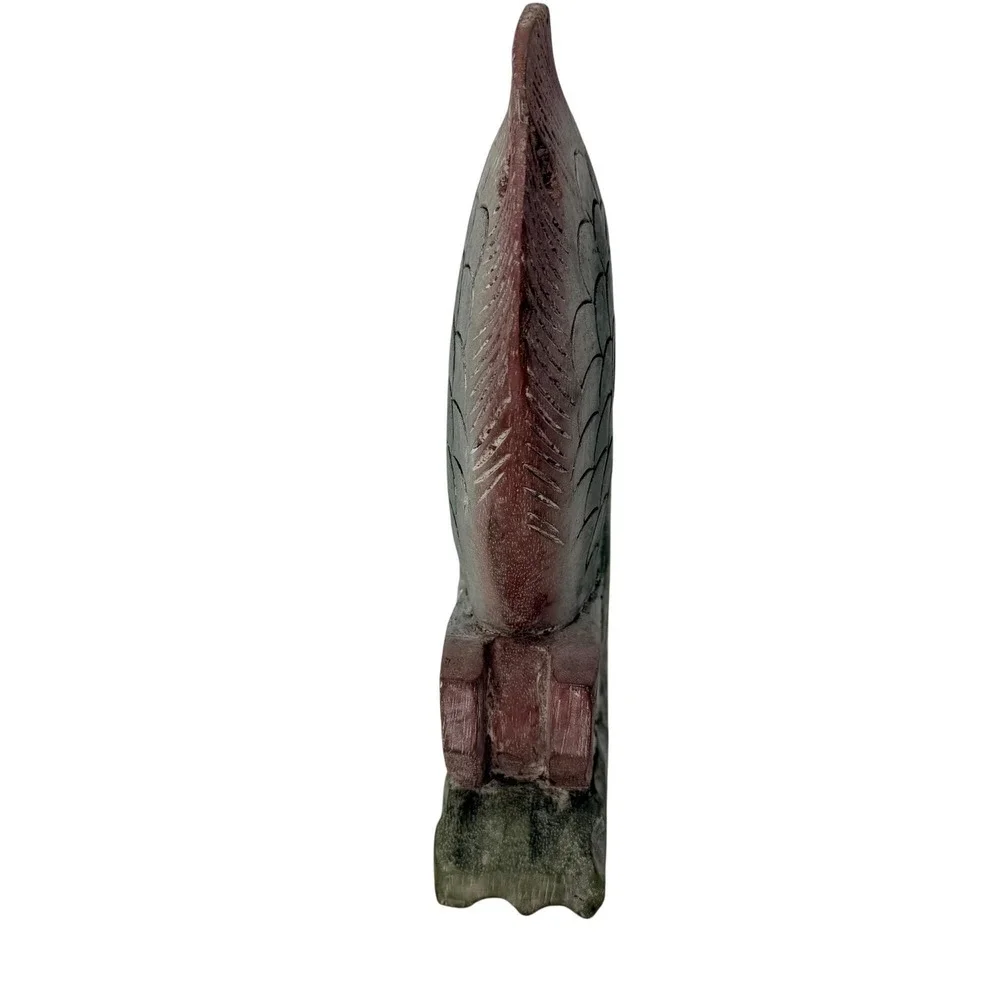 Vintage Large  Hand Carved Wooden Fish‎ Sculpture Folk Art Nautical Decor